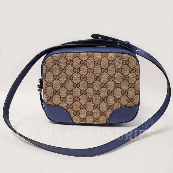 GUCCI BAG 449413 MINI BREE CROSSBODY CAMERA CASE GG GUCCISSIMA LOGO CANVAS - Picture 3 of 16